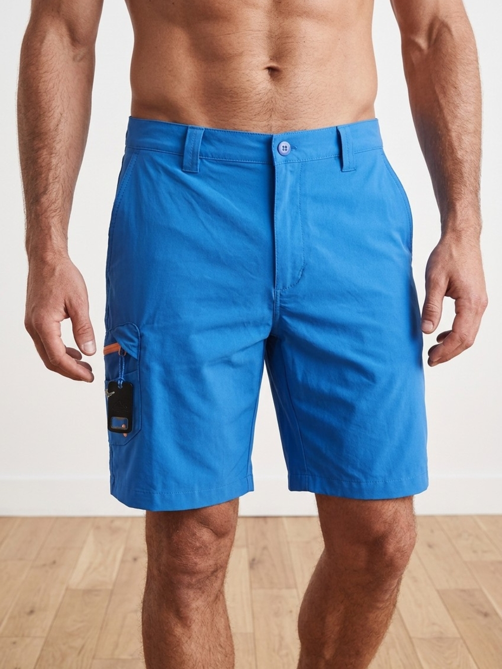Columbia Bright Blue Men's Cargo Shorts with Utility Pocket